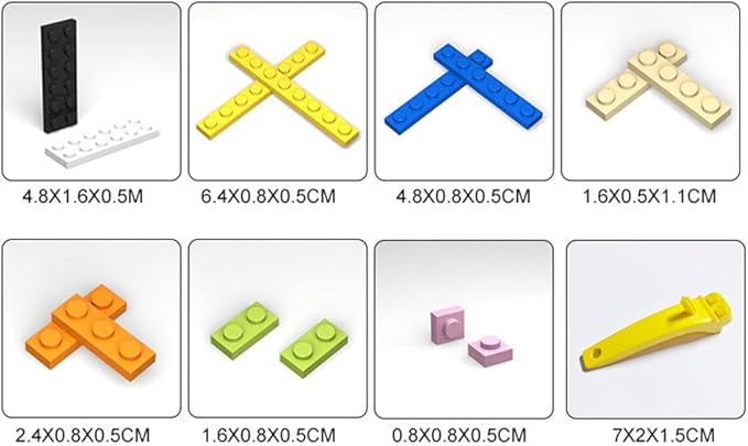 1200 Pieces Bulk Classic Building Blocks Set, Compatible with Major Brands, Basic Building Bricks Box Multiple Colors and Shapes Available