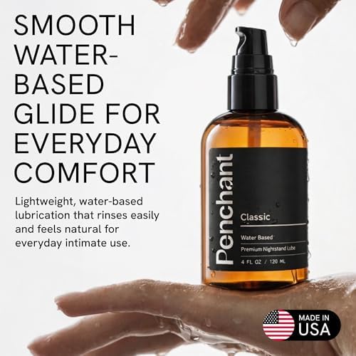Penchant Classic Water-Based Personal Lubricant for Women and Men – Smooth Clean-Rinsing Personal Lube for Everyday Use - Unscented, Condom Compatible Lube for Sex - Made in USA (12 fl oz)