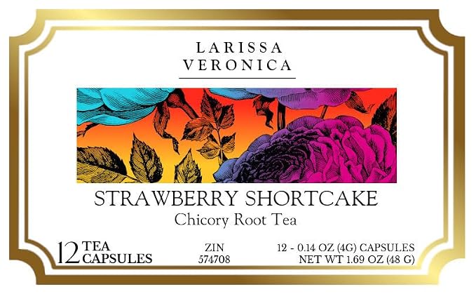 Strawberry Shortcake Chicory Root Tea (Single Serve K-Cup Pods) (12 pods, ZIN: 574708) - 2 Pack