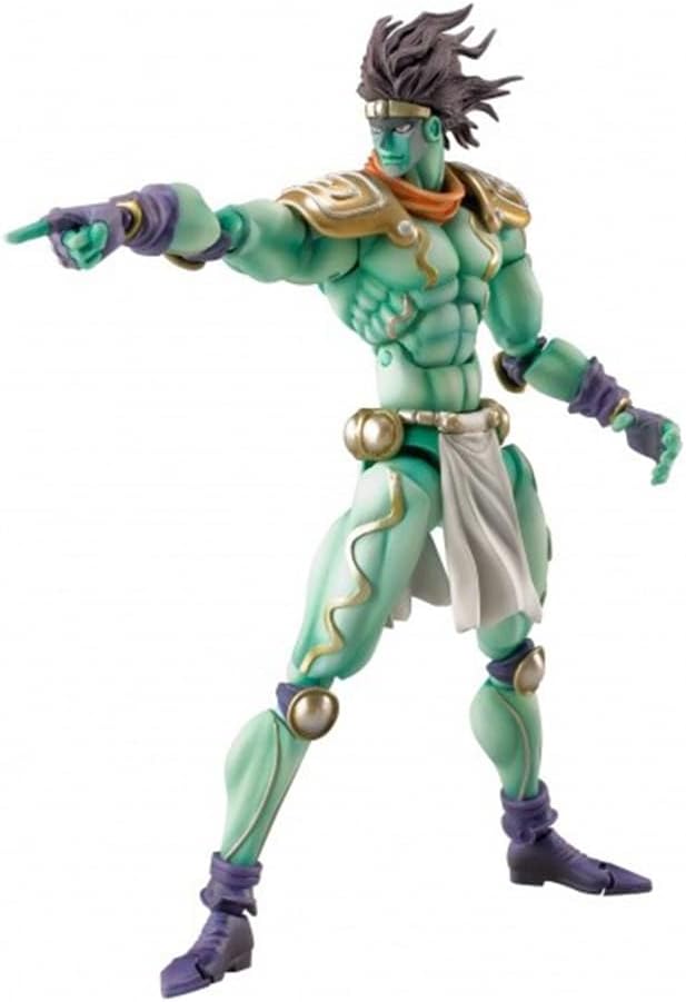 JJBA Action Figure Star Platinum Figure Movable Joints Statue 6.69" Green Star Platinum Anime Figurine Collectibles Desktop Decoration Gift for Fans