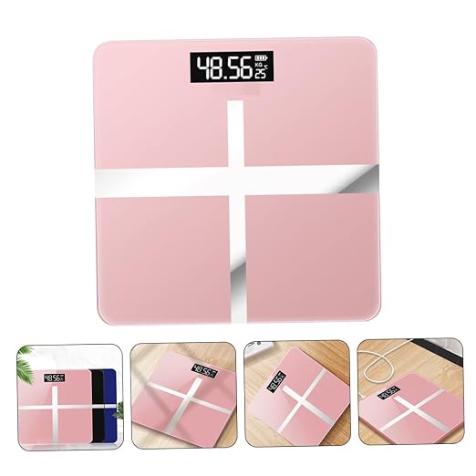 Healeved Rechargeable Battery Digital Scale for Body Weight Led Display Home Fitness Scale