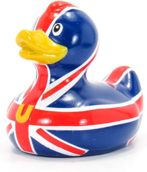 Brit (mini) Rubber Duck Bath Toy by Bud Duck | Elegant Gift Packaging - "British and proud!" | Child Safe | Collectable