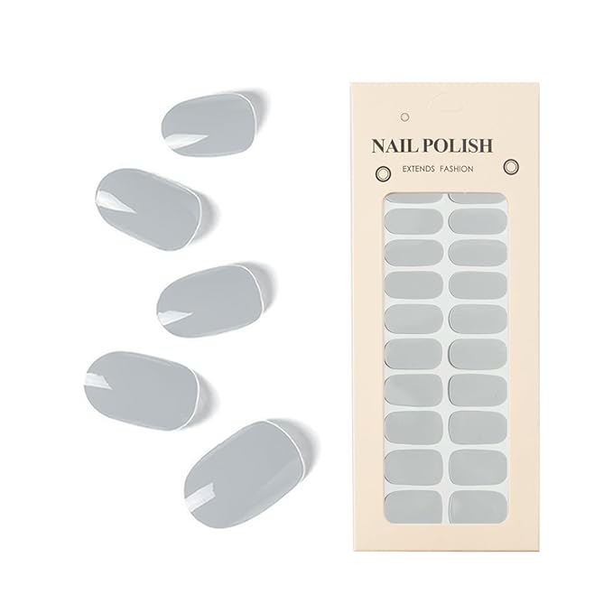 Nail Stickers 20 Pieces Full Wraps Nail Polish Strips, Self-Adhesive Gel Nail Art Decals for Women Girls (B4-13)