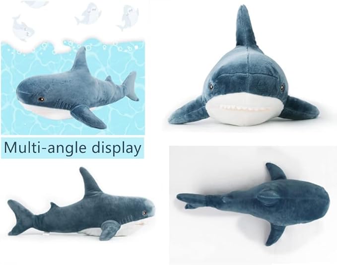 40 inch Shark Stuffed Animal Toy,Stuffed Animal Sharks,Plush Shark Toys,Soft Cushion Pillow Plush Pillow,Room Decoration for Boys and Girls Plushies for Kids