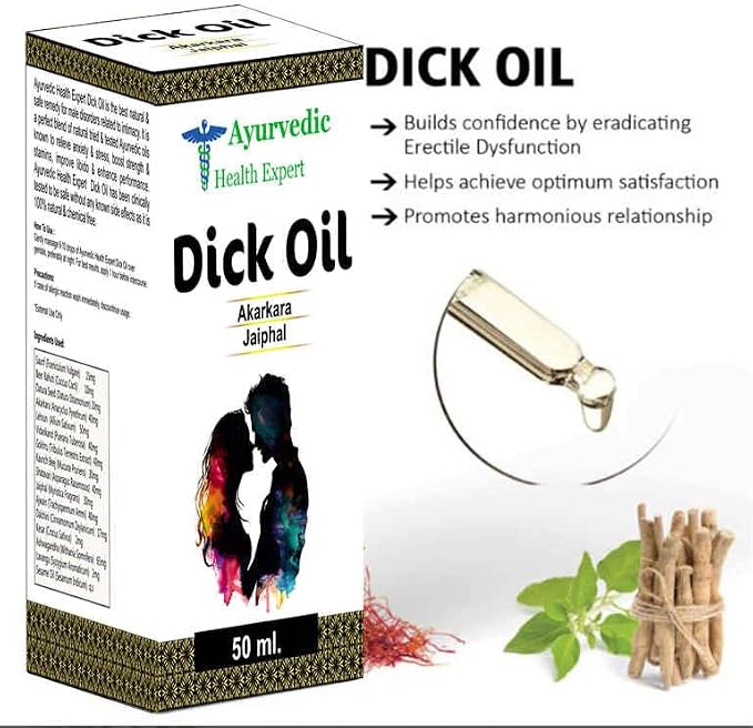 Dick Ayurvedic Sexual Oil – Herbal Aphrodisiac for Energy, Passion & Vitality – Natural Libido Enhancer Sex-Sexual Massage (Oil 50 Ml Pack of 1) 1.6oz