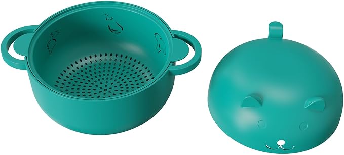 68OZ Microwave Ramen Bowl, Noodle Cooker, Steamer, Removable Strainer | BPA Free, Cooking Food and Vegetables, Dishwasher Safe