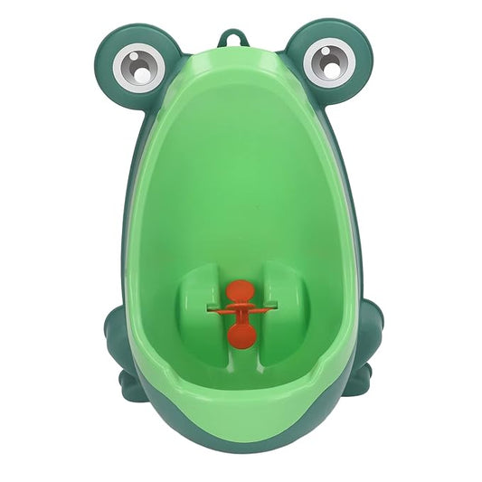 Frog Potty Training Urinal, Cute Frog Shape Cute Toddler Urinal Potty Training Urinal for Boys with Funny Aiming Target (Green)