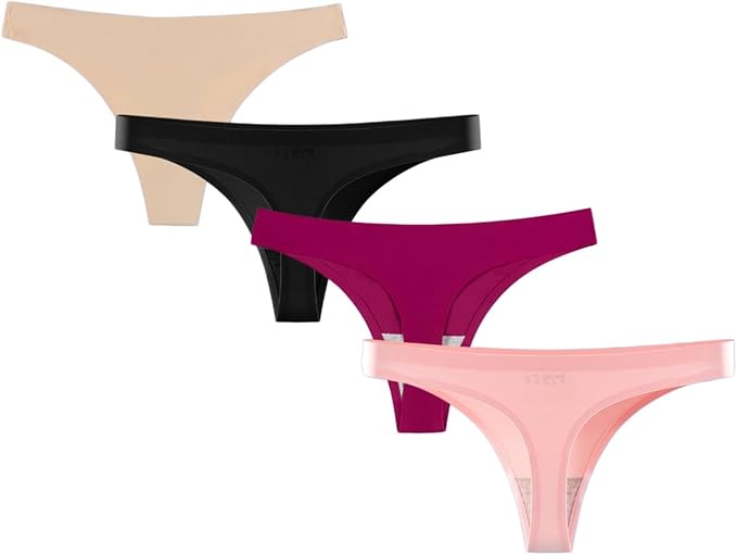 Womens Low Waist Camel Toe Underwear Seamless Thongs No Show Camel Proof Thong Panty Liners Workout G-Strings