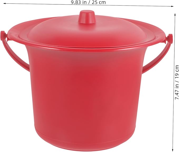 Cabilock Riser Spittoon Bucket Buckets with Lids Portable Toilet Travel Pee Bottle Potty Urinal Pot Chinese Chamber Pot Spittoon Bedroom Urinal Toilet Basin Enamel Bucket Pp Travel Potty