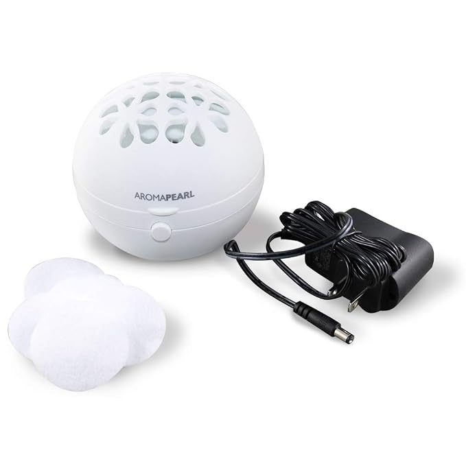 AromaPearl Electric and Battery Operated Personal Aromatherapy Diffuser Great for the Home, Office and for Travel (White) Pack of 1