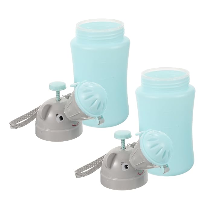 Toyvian 2pcs Portable Travel Urinal for Boys Leakproof Emergency Male Urinals Pocket Toilet for Car Camping Potty Training