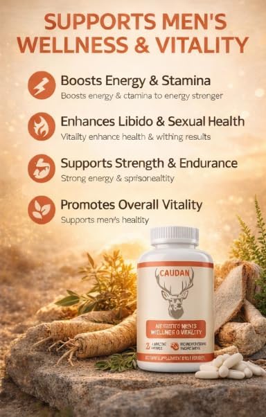 Men's Vitality Supplement, Arctic Herb & Reindeer Organ Blend – Daily Support Capsules for Energy, Stamina & Overall Wellness – 60 Ct