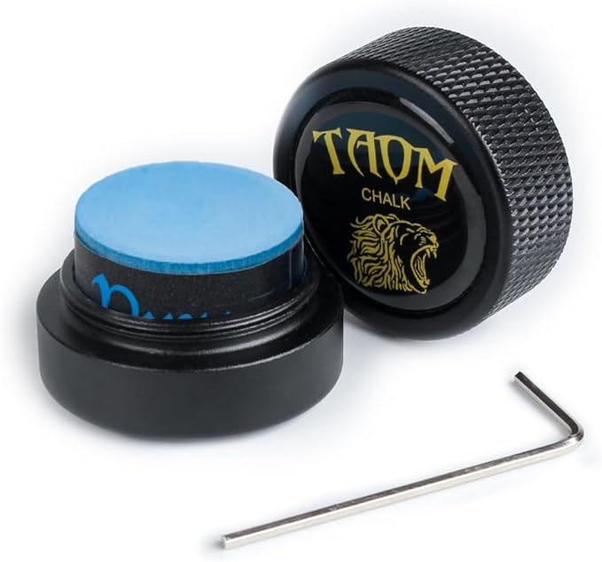 TAOM Pool Chalk Holder Round Shaped Practical Tool Billiards Accessories Magnetic Mini Chalk Tip Case Container Round Box Billiards