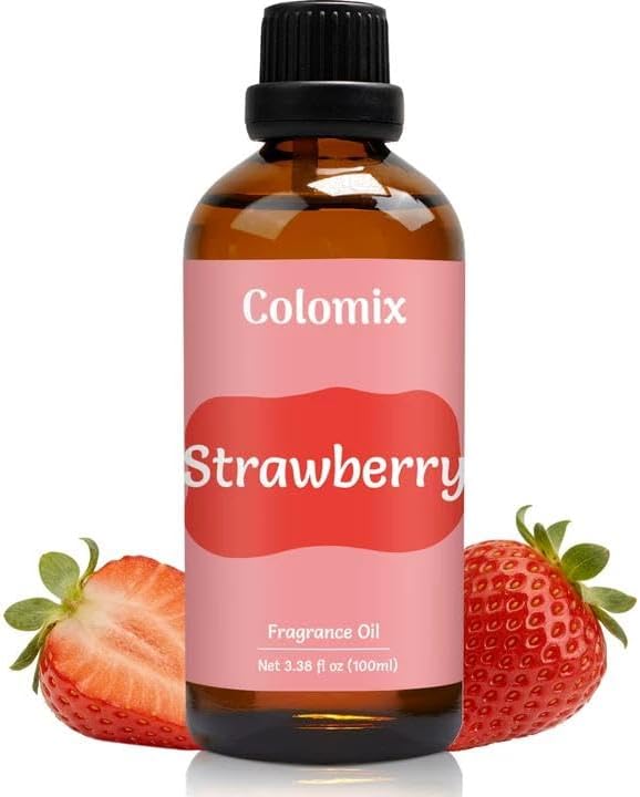 Fragrance Oil Strawberry 100ml for Candle Making Scents, Essential Oil for Diffuser for Home, Soap Slime, Home Aroma, Car Scented Oils, 3.38 Fl.Oz Long-Lasting Scent Gift Oil