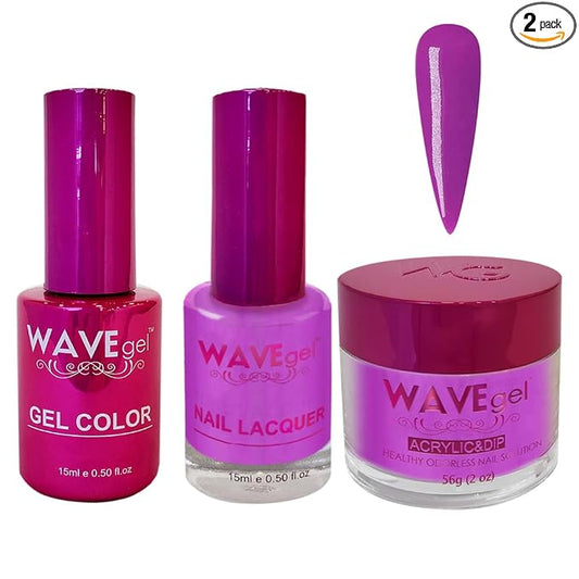 WAVEGEL Soak-Off Gel, Nail Lacquer & Acrylic/Dip Powder Matching Set - Princess Collection - #90 Alice