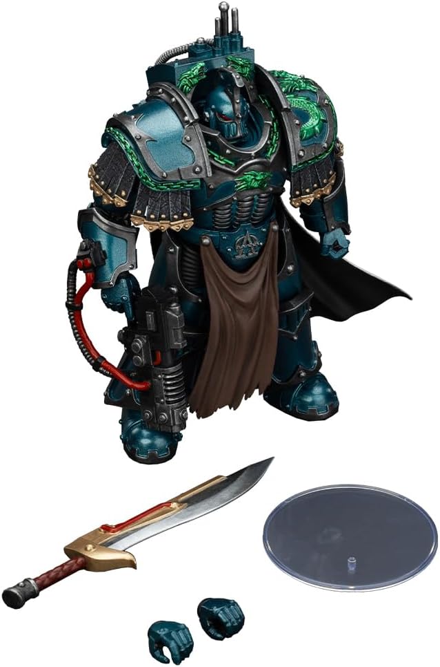 JOYTOY Warhammer 40K The Horus Heresy 1/18 Action Figure-Alpha Legion Legion Praetor in Cataphractii Terminator Armour-Collection Model Birthday Gifts