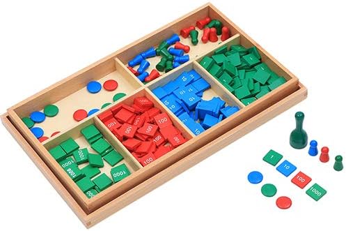 Montessori Math Materials - Stamp Game for Preschool Early Learning Tool