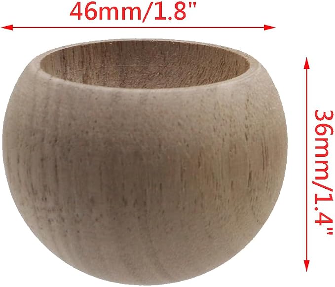 Wealrit 2 Pcs Small Round Wooden Essential Oil Diffusers, Egg-Shaped Walnut Wood Diffusers for Essential Oils Wooden Aromatherapy Diffusers(Walnut)