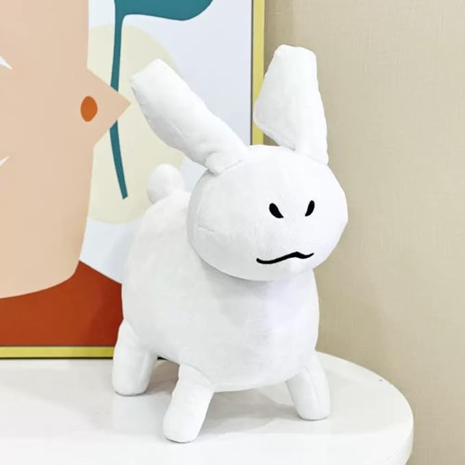 Classic Cat Gubby Plush Stuffed Figure Pillow for Game Fan, Home Decor (White)