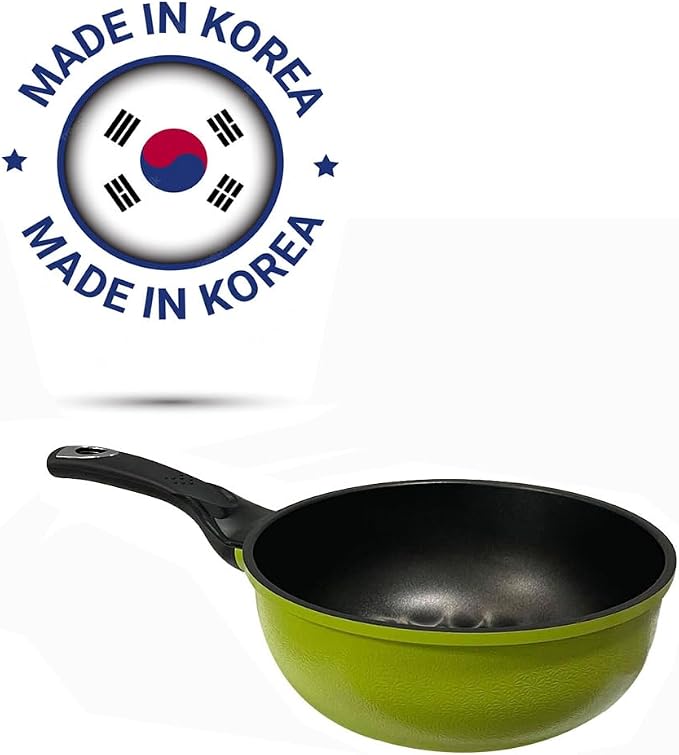 Prolinemax MADE IN KOREA - 3D Diamond Coating Nonstick Wok Frying Pan Cookware 8" (20cm)