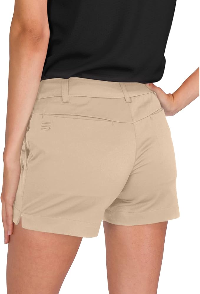 Three Sixty Six Womens Golf Shorts 4 ½ Inch Inseam - Quick Dry Active Shorts with Pockets, Athletic and Breathable