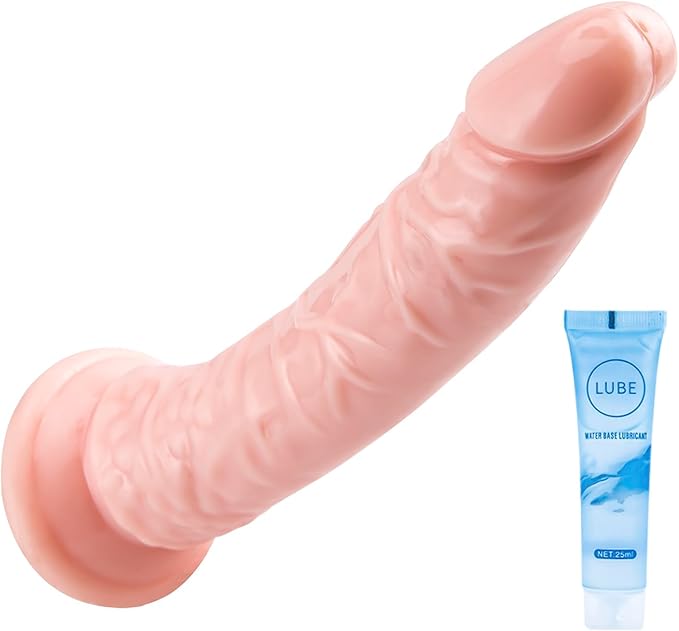 11'' Realistic Big Flesh Dildo with Lifelike Texture, G spot Dildos with Strong Suction Cup for Hands-Free Play, Huge Anal Dildos Soft and Firm Penis can be Use for G spot and Anal