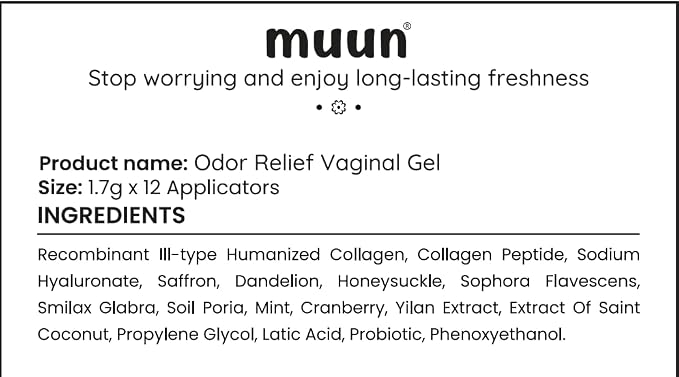 Muun (BV) Symptoms Relief & Vaginal Moisturizer - Pack 12 Restoring pH Balance for Fishy Odor, Dryness, Itching - Menopause & Perimenopause Women - User Friendly, Hormone & Estrogen Free