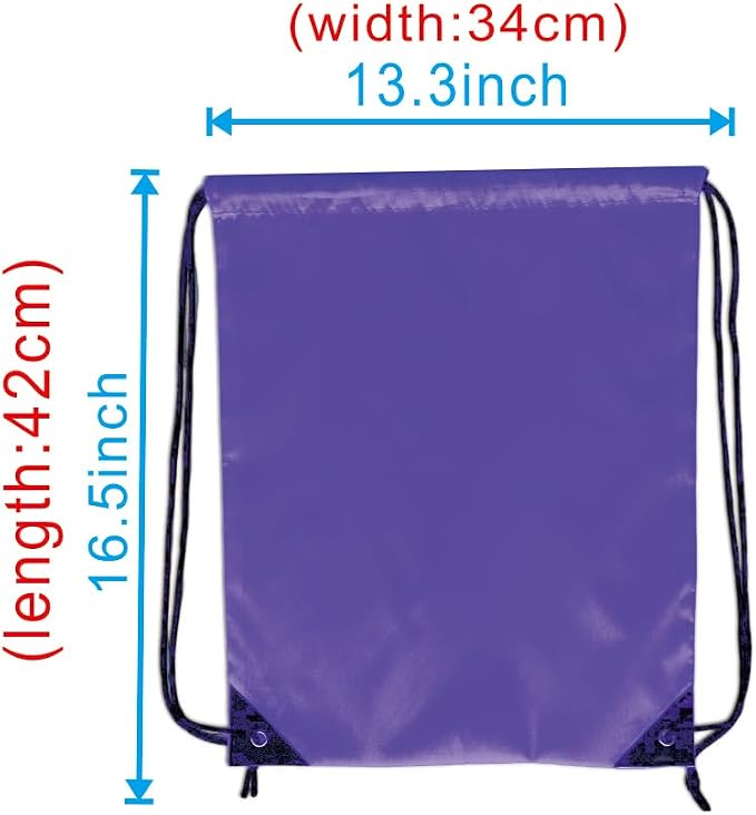 Drawstring Backpack Bulk 20 packs Draw String Backpack Bags DIY Gym Sports trip Traveling Yoga ride Pedestrianism Cinch Bag Sackpack Drawstring (purple)