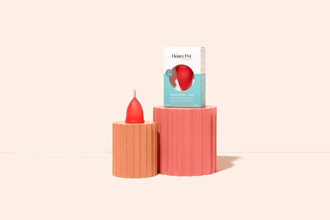 The Honey Pot Company - Menstrual Cup - 12 Hour Reusable Protection for Periods - Natural Feminine Hygiene Products - Size 2