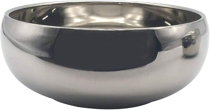 GARASANI Kitchen Tableware Stainless Steel Round Korean Traditional Rice Bowl With Lid Soup Bowl Set Vacuum Insulated Double Wall Metal Dinnerware