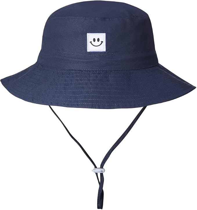 MaxNova Baby Sun Hat Smile Face UPF 50+ Toddler Bucket Hat for Boys Girls 0-7 Years