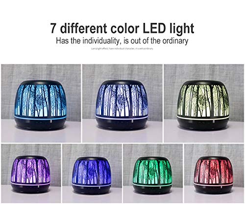 Essential Oil Diffuser Tree 500ml Colorful Iron LED 3d light Advanced Cool Mist Humidifier Best Rated Diffusers for Essential Oils, Premium Iron Aromatherapy Diffuser with 7 Color LED Lights