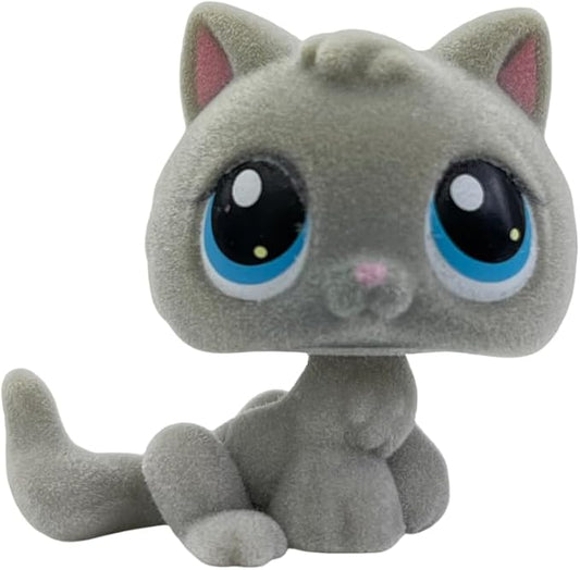 Custom Flocked Pet Shop Toy Fuzzy Animal Figure Short Hair Cat Kitty Kitten Deer OOAK (#66)