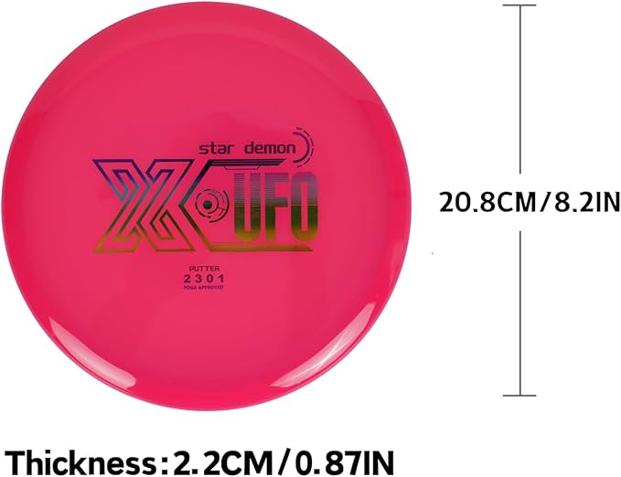 X-UFO Disc Golf Set - Disc Golf Starter Set, Includes 1 Putter, 1 Driver, and 1 midrange disc, Weighing 170-178 Grams. Suitable for Beginners and Professional disc Golf tournaments