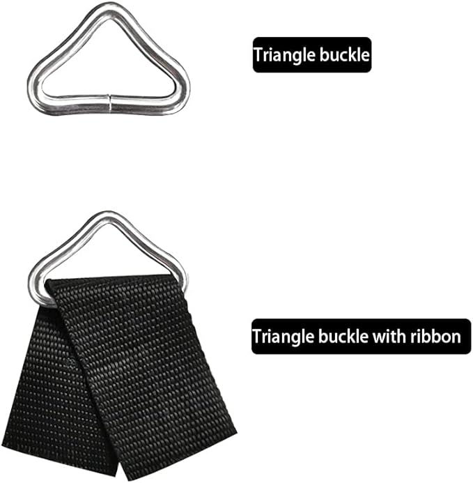 Tookie Trampoline Triangle Buckle, 10pcs High Strength Erosion Resistance Metal Triangle Ring Buckle V-Rings for Trampoline Replacement Repair
