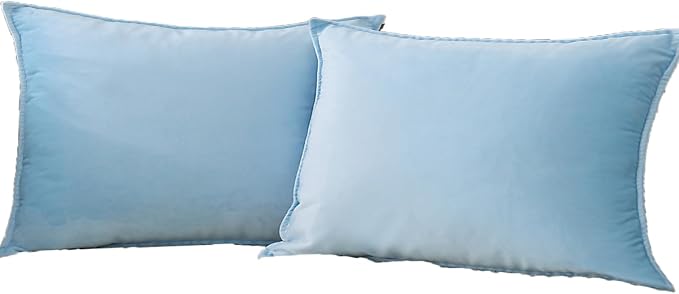 Velvet Light Blue Throw Pillow Covers 12”x20”Pack of 2 Soft Decorative | Square Cushion Covers for Couch Sofa Bed Livingroom Car Home Decor,30x50Cm