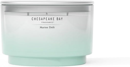 Chesapeake Bay, 14.5oz Marine Drift Scented Candle, Mood Evoking Fragrance, Sea Glass-Inspired Jar, Premium Soy Blend Wax with Essential Oils, Coastal Fragrance for Home Décor or Gifting
