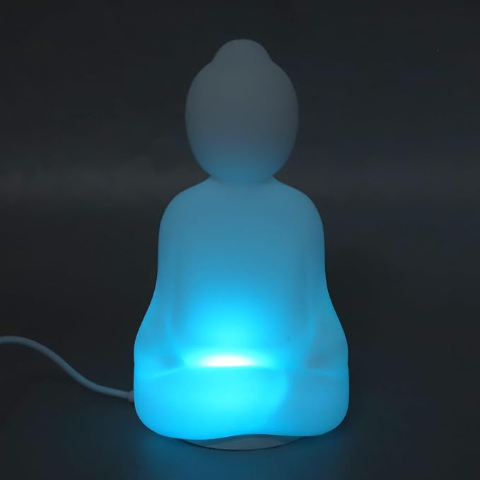 Breathing Yoga 4-7-8 Guided Visual Meditation Breathing Light, Buddha Statue Rechargeable Breathing Light with 3 Color Mode, Anxiety Relief Items for Calm Down Corner Supplies, Mindfulness Gifts