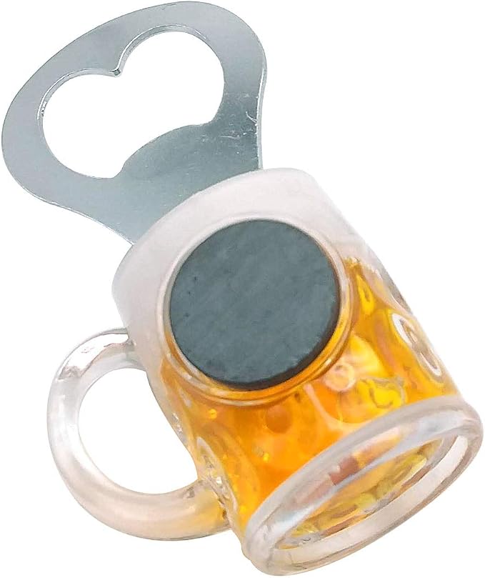 Creative Acrylic Beer Bottle Opener Beer Mug Shape Bottle Opener Kitchen Accessories Fridge Magnets (C)