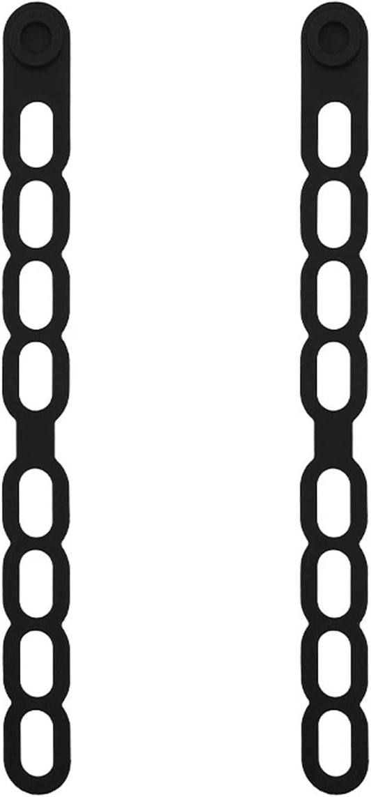 21.5in Reusable Silicone Latch Strap - Universal Slow Cooker Lid Holder & Strap for Transport, Heavy Duty Elastic Tie for Bento Box, Yoga Mat & Luggage, BPA-Free (Black-4PCS)