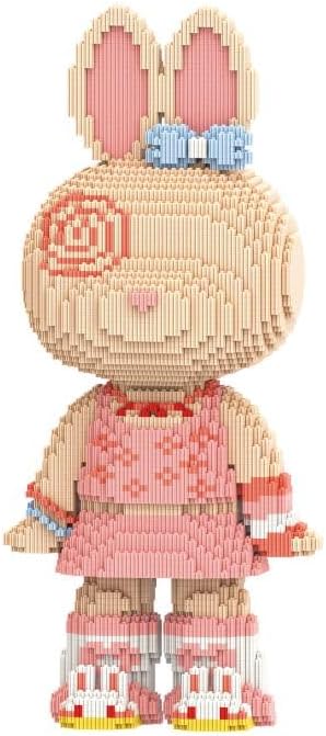 DAHONPA Animal Pink Skirt Rabbit Micro Building Blocks Set (8800 Pieces) Gift for Adults and Kids