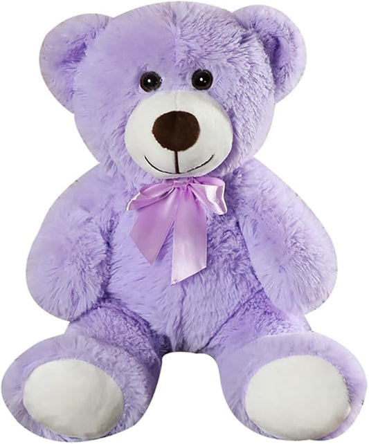 Teddy Bear Stuffed Animal, 12inch Teddy Bear Plush Toy, Birthday Valentine's Day Xmas Gifts for Kids Boys Girls Friends (B-Purple)