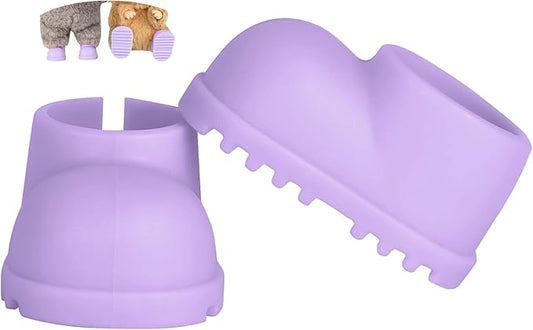 sunla Doll Shoes for 17cm Doll, Cute Mini Shoes Accessories for 17cm Dolls Sitting Standing Series, Silicone Doll Rain Shoes Boots(1 Pair Purple)
