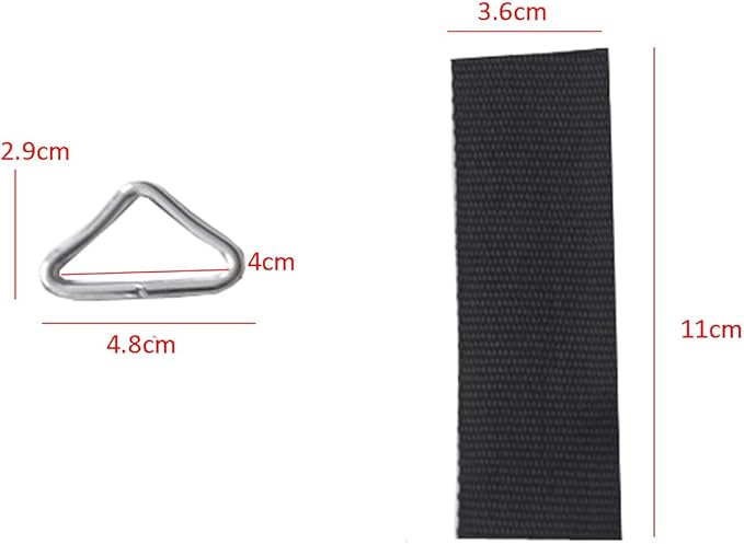 mollensiuer 16Pcs Trampoline Triangle Buckle Trampoline V-Rings Replacement Trampoline Accessories Trampoline Mat Parts Replacement Repair Supplies for Trampoline Replacement Repair