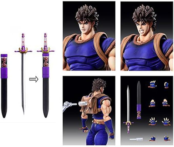 JJBA Action Figures Jonathan Joestar Statue Movable Joints 6.69" JJBA Super Action Statue Anime Figurine Models Desktop Decoration Collectibles Gift