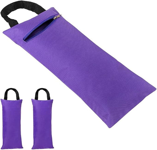 TOPTIE 2 Pack Yoga Sandbag Weighted Bag for Fitness Yoga Bolster, Unfilled Sandbag 16 x 7 Inch