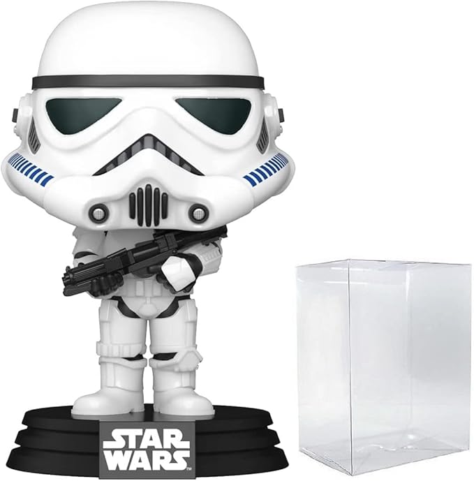 POP Star Wars: New Classics - Stormtrooper Funko Vinyl Figure (Bundled with Compatible Box Protector Case), Multicolor, 3.75 inches