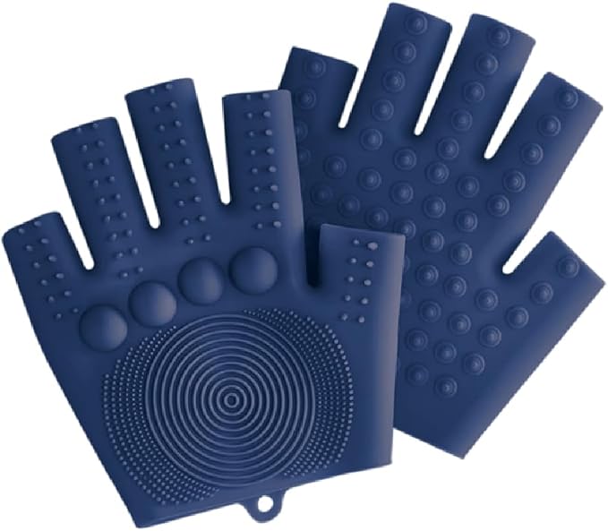 Pure Romance in Good Hands | Double-Sided Silicone Massage Gloves for Hands | Drive Them Wild with Textured Massage Tools for Back and Neck Stimulation