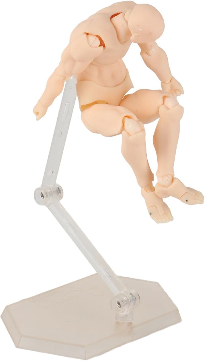 PVC Drawing Figure Action Mannequin, PVC Drawing Figure Model Drawing Figure Mannequin, Action Figure Body, for Sketching, Painting, Drawing, Female Artist (Male) (Man #11)