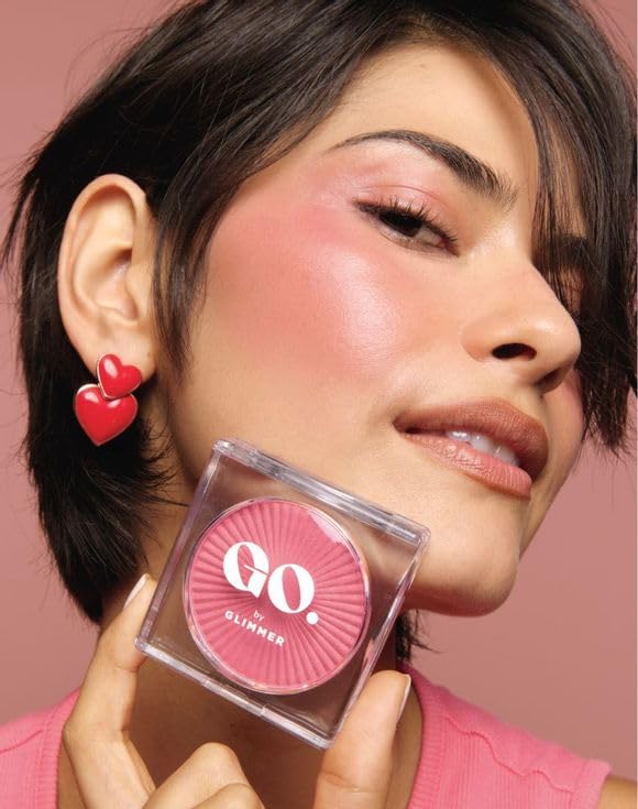 GO. by Glimmer Cheek & Eye Shadow | Multi-Use Blush & Eyeshadow Powder | Silky Lightweight Formula | 0.17 oz | Feminine